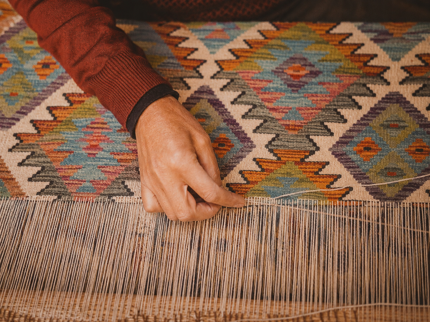 Handwoven kilim heritage rug